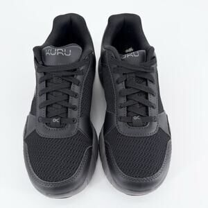 KURU QUANTUM 2.0 Men's 8.5 Wide Jet Black Orthopedic Walking Fitness Sneakers